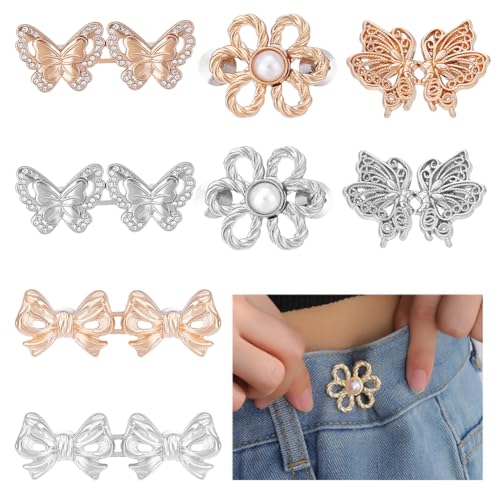 HOBBIESAY 16 Stück 8 Stile Hosenbundschnallen Verstellbare Taillenschnalle Extender Hosenbundspanner Dekorative Schnallen Für Jeansdekoration HOBBIESAY 16 Stück 8 Stile Hosenbundschnallen Verstellbare Taillenschnalle Extender Hosenbundspanner Dekorative Schnallen Für Jeansdekoration von HOBBIESAY