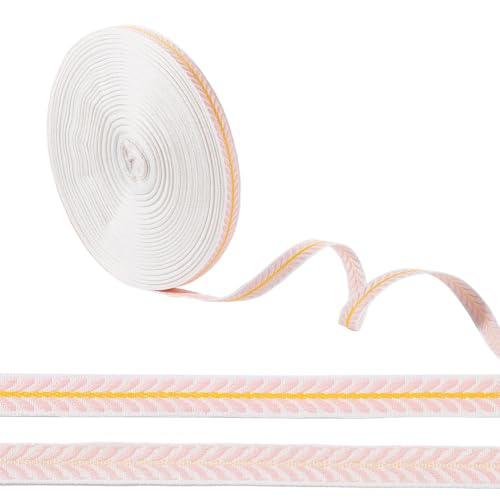 HOBBIESAY 18,2m Blatt-Jacquard-Bänder 12mm Pfirsichfarben Blattmuster Jacquard-Bandstoff Dekoratives Nahtband für DIY-Bastelprojekte Geschenkverpackung Wohnkultur HOBBIESAY 18,2m Blatt-Jacquard-Bänder 12mm Pfirsichfarben Blattmuster Jacquard-Bandstoff Dekoratives Nahtband für DIY-Bastelprojekte Geschenkverpackung Wohnkultur von HOBBIESAY