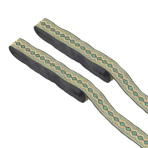 HOBBIESAY 2 Rolle 14m Jacquardband 20mm Breit Vintage Stickereiband Dunkelgrün Bänder Im Ethno Stil Zum Nähen von Vorhanghaltern Weihnachtskranz Geschenk Kleidungsdekoration HOBBIESAY 2 Rolle 14m Jacquardband 20mm Breit Vintage Stickereiband Dunkelgrün Bänder Im Ethno Stil Zum Nähen von Vorhanghaltern Weihnachtskranz Geschenk Kleidungsdekoration von HOBBIESAY