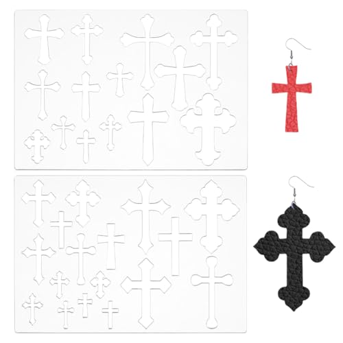 HOBBIESAY 2 Stück Acryl Kreuz Malschablonen Schablonen Schmuck Form Vorlage Kreuz Schablone Wiederverwendbare Zeichenvorlage Zum Herstellung von Ohrringen Heimdekoration Halloween Ostern HOBBIESAY 2 Stück Acryl Kreuz Malschablonen Schablonen Schmuck Form Vorlage Kreuz Schablone Wiederverwendbare Zeichenvorlage Zum Herstellung von Ohrringen Heimdekoration Halloween Ostern von HOBBIESAY