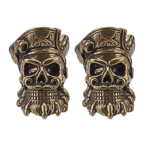HOBBIESAY 2 Stück Messer Lanyard Perlen Paracord Perlen Totenkopf Perlen EDC Charm Perle Messing Europäische Perlen Antik Bronze Perlen Mit Großem Loch Handgegossener Kupfer Charm Für DIY Armband HOBBIESAY 2 Stück Messer Lanyard Perlen Paracord Perlen Totenkopf Perlen EDC Charm Perle Messing Europäische Perlen Antik Bronze Perlen Mit Großem Loch Handgegossener Kupfer Charm Für DIY Armband von HOBBIESAY