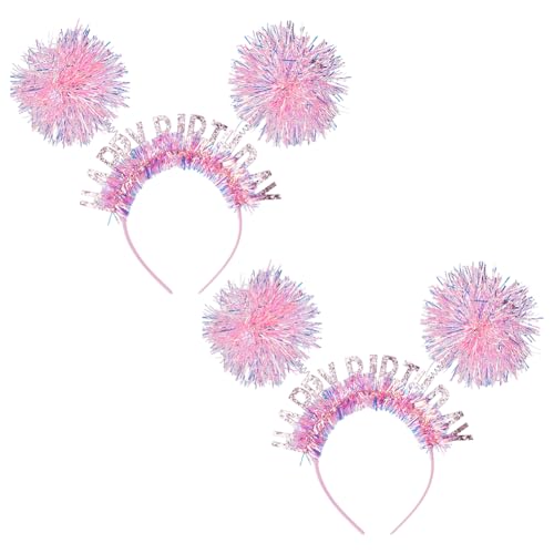 HOBBIESAY 2 Stücke Pinke Bommel Geburtstagskopfbänder Haarreifen Cosplay Flauschige Bommel Stirnband Kunststoff Haar Stirnband Accessoires Für Frauen Geburtstagsgeschenke Zubehör Haar Cosplay HOBBIESAY 2 Stücke Pinke Bommel Geburtstagskopfbänder Haarreifen Cosplay Flauschige Bommel Stirnband Kunststoff Haar Stirnband Accessoires Für Frauen Geburtstagsgeschenke Zubehör Haar Cosplay von HOBBIESAY
