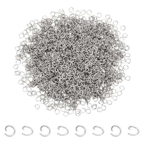 HOBBIESAY 2000 Stück Biegeringe 2.2mm Offener Biegering Aus Edelstahl Ungelötete Ringverbinder Kleiner Spaltring Schmuckherstellung Beschläge Für Heimwerkerarbeiten HOBBIESAY 2000 Stück Biegeringe 2.2mm Offener Biegering Aus Edelstahl Ungelötete Ringverbinder Kleiner Spaltring Schmuckherstellung Beschläge Für Heimwerkerarbeiten von HOBBIESAY