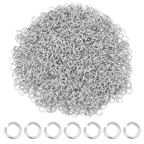 HOBBIESAY 2000 Stück Offene Biegeringe Aus Edelstahl 4mm Winzige Metallringe Runde Ringverbinder Für DIY Armbänder Halsketten Ohrringe Schmuckherstellung HOBBIESAY 2000 Stück Offene Biegeringe Aus Edelstahl 4mm Winzige Metallringe Runde Ringverbinder Für DIY Armbänder Halsketten Ohrringe Schmuckherstellung von HOBBIESAY