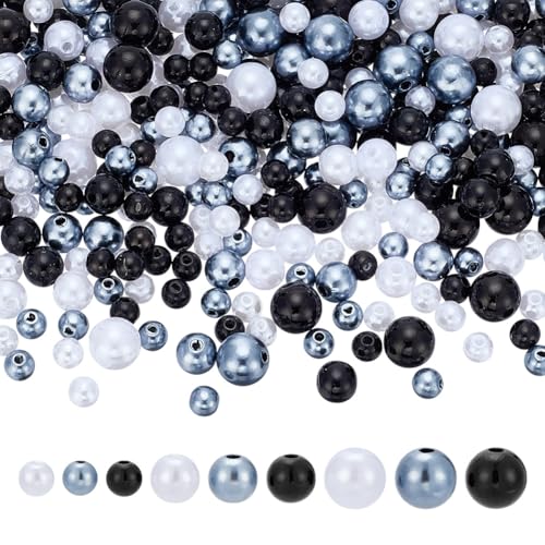 HOBBIESAY 216 Stück 80g Perlen Bunte Kunststoff Abstandshalter Bastelperlen ABS Kunststoffperlen Runde Schwarze Perlen Zur Schmuckherstellung Bastelloch:1.8-2.5mm HOBBIESAY 216 Stück 80g Perlen Bunte Kunststoff Abstandshalter Bastelperlen ABS Kunststoffperlen Runde Schwarze Perlen Zur Schmuckherstellung Bastelloch:1.8-2.5mm von HOBBIESAY