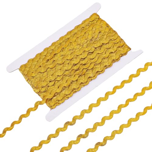 HOBBIESAY 25,6 m Rick Rack Nähbänder Gold gewelltes Biegeband Metallic Rick Rack Trim Ricks Racks zum Nähen von Geschenkverpackungen Zuhause Party Dekoration HOBBIESAY 25,6 m Rick Rack Nähbänder Gold gewelltes Biegeband Metallic Rick Rack Trim Ricks Racks zum Nähen von Geschenkverpackungen Zuhause Party Dekoration von HOBBIESAY