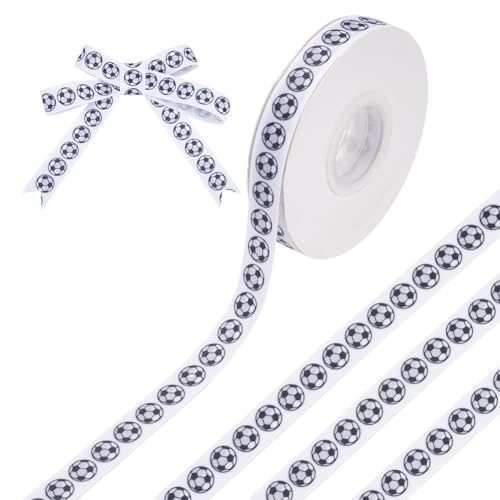 HOBBIESAY 27.4m Bedrucktes Ripsband Aus Polyester Fußballband Satinbandmit Sportball Aufdruck 16mm Verpackungs Und Bastelbänder Für Sportmannschaftspartys Schleifen Kränze Dekoration HOBBIESAY 27.4m Bedrucktes Ripsband Aus Polyester Fußballband Satinbandmit Sportball Aufdruck 16mm Verpackungs Und Bastelbänder Für Sportmannschaftspartys Schleifen Kränze Dekoration von HOBBIESAY