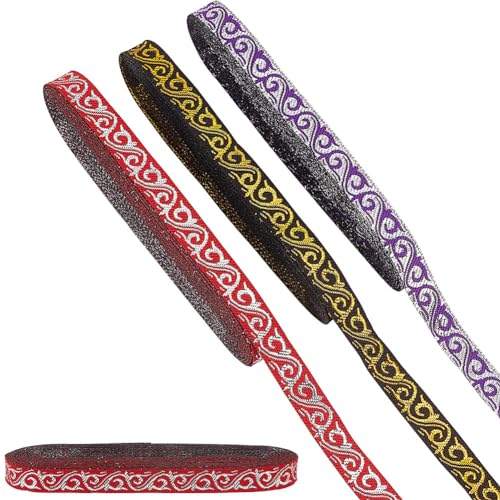 HOBBIESAY 3 Farbe 0.4 Zoll Breit Schwarzes Polyester Blumenband Stickerei Blumen Jacquard Band Gewebter Boho Besatz Ethnischer Stil Stickbänder Für Kleidungszubehör 7.66 Yards/Farbe HOBBIESAY 3 Farbe 0.4 Zoll Breit Schwarzes Polyester Blumenband Stickerei Blumen Jacquard Band Gewebter Boho Besatz Ethnischer Stil Stickbänder Für Kleidungszubehör 7.66 Yards/Farbe von HOBBIESAY