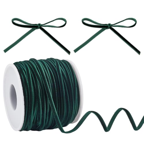 HOBBIESAY 3.2mm Dünnes Samtband 45.72m Vintage Band In Dunkelgrün Einseitig Schmales Samtband Für Hochzeitseinladungen Weihnachtsdekoration Zu Hause Und Bei Partys. HOBBIESAY 3.2mm Dünnes Samtband 45.72m Vintage Band In Dunkelgrün Einseitig Schmales Samtband Für Hochzeitseinladungen Weihnachtsdekoration Zu Hause Und Bei Partys. von HOBBIESAY