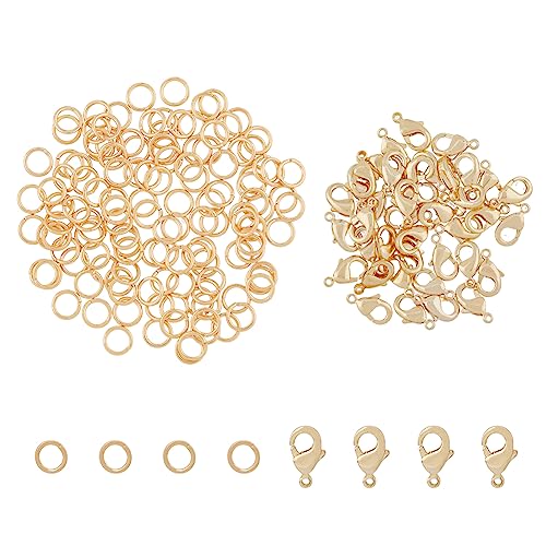HOBBIESAY 30 Stück 18K Vergoldete Karabinerverschlüsse Mit Geschlossenem Biegering Messing Karabinerverschluss Halskettenverschluss Für Schmuckherstellung Zubehör Halskette Armband HOBBIESAY 30 Stück 18K Vergoldete Karabinerverschlüsse Mit Geschlossenem Biegering Messing Karabinerverschluss Halskettenverschluss Für Schmuckherstellung Zubehör Halskette Armband von HOBBIESAY