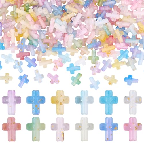 HOBBIESAY 300 Kreuzperlen bunt in Großpackung mit Goldfolie Acryl Kleine Kreuz Spacer Perlen 2.5 mm Loch für Armband DIY Bastelzubehör Schmuckherstellung Gemischte Farben HOBBIESAY 300 Kreuzperlen bunt in Großpackung mit Goldfolie Acryl Kleine Kreuz Spacer Perlen 2.5 mm Loch für Armband DIY Bastelzubehör Schmuckherstellung Gemischte Farben von HOBBIESAY