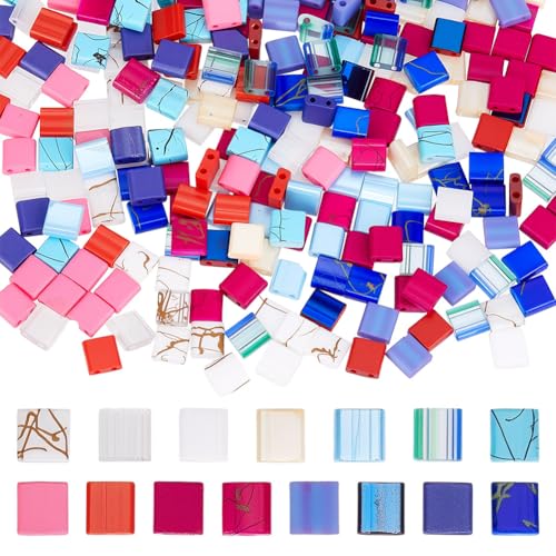HOBBIESAY 300 Stück 15 Farben 2 Loch Glasperlen Mini Quadrat Flachperlen Undurchsichtige Glasperlen Glasträgerperlen Abstandshalter Blau Für Armbänder Ohrringe Schmuckherstellung Loch: 0.5 0.8mm HOBBIESAY 300 Stück 15 Farben 2 Loch Glasperlen Mini Quadrat Flachperlen Undurchsichtige Glasperlen Glasträgerperlen Abstandshalter Blau Für Armbänder Ohrringe Schmuckherstellung Loch: 0.5 0.8mm von HOBBIESAY