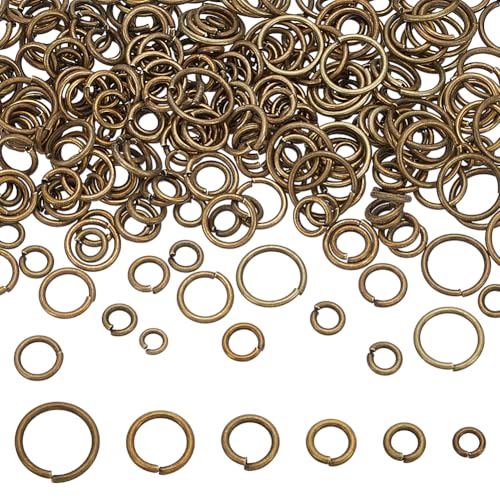 HOBBIESAY 300 Stück 6 Stile Biegeringe 2.4 8mm Messing Offener Biegering Ungelötete Ringverbinder Kleiner Spaltring Schmuckherstellung Beschläge Für Heimwerkerarbeiten HOBBIESAY 300 Stück 6 Stile Biegeringe 2.4 8mm Messing Offener Biegering Ungelötete Ringverbinder Kleiner Spaltring Schmuckherstellung Beschläge Für Heimwerkerarbeiten von HOBBIESAY