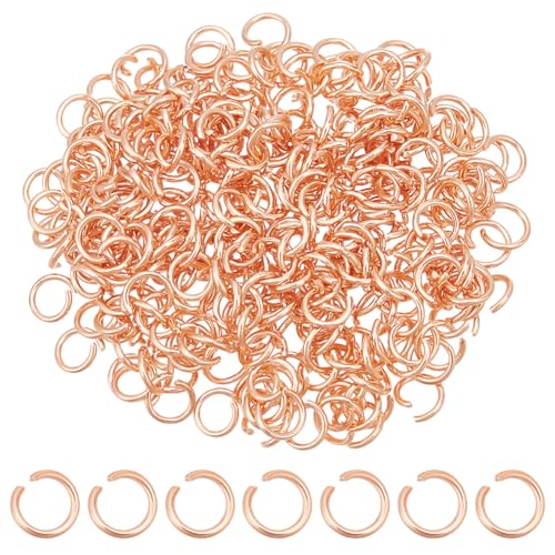 HOBBIESAY 300 Stück Offene Biegeringe Aus Edelstahl 5mm Roségold Biegeringe Aus Metall O Ringe Für Die Herstellung von DIY Armbändern Halsketten Ohrringen Und Schmuck HOBBIESAY 300 Stück Offene Biegeringe Aus Edelstahl 5mm Roségold Biegeringe Aus Metall O Ringe Für Die Herstellung von DIY Armbändern Halsketten Ohrringen Und Schmuck von HOBBIESAY