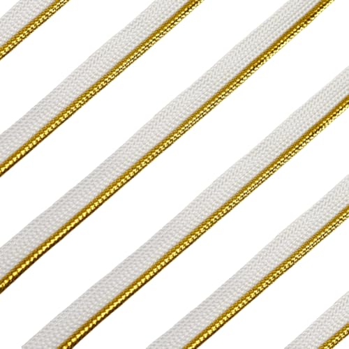 HOBBIESAY 35m Rohr Trim mit Metallic 12mm Single Fold Bias Band Polyester Bindeband Gold Flache Schnur Trim für Home Decor Tieback Kleidung Draperies Handwerk Nähen HOBBIESAY 35m Rohr Trim mit Metallic 12mm Single Fold Bias Band Polyester Bindeband Gold Flache Schnur Trim für Home Decor Tieback Kleidung Draperies Handwerk Nähen von HOBBIESAY