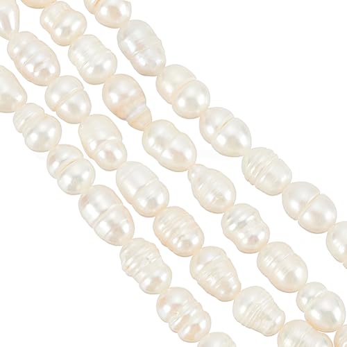 HOBBIESAY 38 Stück Süßwasser Zuchtperlen Lose 18cm Muschelfarben Natürlicher Perlenstrang Barocke Keshi Perlen Reisperlen Für Die Herstellung von Halsketten Loch:0.7-0.8mm HOBBIESAY 38 Stück Süßwasser Zuchtperlen Lose 18cm Muschelfarben Natürlicher Perlenstrang Barocke Keshi Perlen Reisperlen Für Die Herstellung von Halsketten Loch:0.7-0.8mm von HOBBIESAY