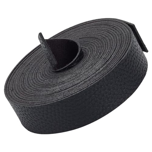 HOBBIESAY 4.37 Yards 1 Zoll Breite Schwarze Flache Lederriemen Rolle Gürtelwickel Lederstreifen Mit Litschi Muster Haustierhalsbänder Einseitiges Lederzubehör Kunstkordel Für DIY Bastelprojekte HOBBIESAY 4.37 Yards 1 Zoll Breite Schwarze Flache Lederriemen Rolle Gürtelwickel Lederstreifen Mit Litschi Muster Haustierhalsbänder Einseitiges Lederzubehör Kunstkordel Für DIY Bastelprojekte von HOBBIESAY