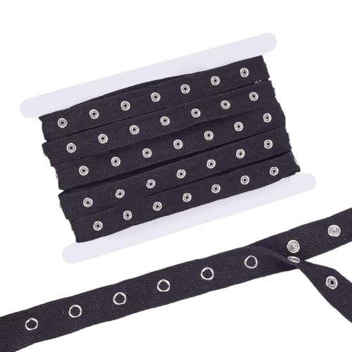 HOBBIESAY 4.5m Metall Druckknopfband Schwarzes Druckknopfband Zum Nähen Druckknopfbandbesatz Weicher Stoff Nähverschluss Pressstreifen Zum Aufnähen Auf Kleidung Ersatzzubehör HOBBIESAY 4.5m Metall Druckknopfband Schwarzes Druckknopfband Zum Nähen Druckknopfbandbesatz Weicher Stoff Nähverschluss Pressstreifen Zum Aufnähen Auf Kleidung Ersatzzubehör von HOBBIESAY