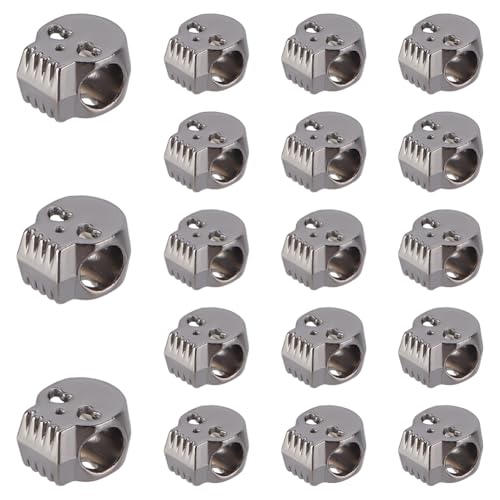 HOBBIESAY 40 Stück Totenkopfperlen Gunmetal Gothic Totenkopf Armbänder Perlen Mit Großem Loch Bastelperle Halloween Accessoires Perle Für Armbänder Halsketten Schmuckherstellung Loch: 4.5mm von HOBBIESAY