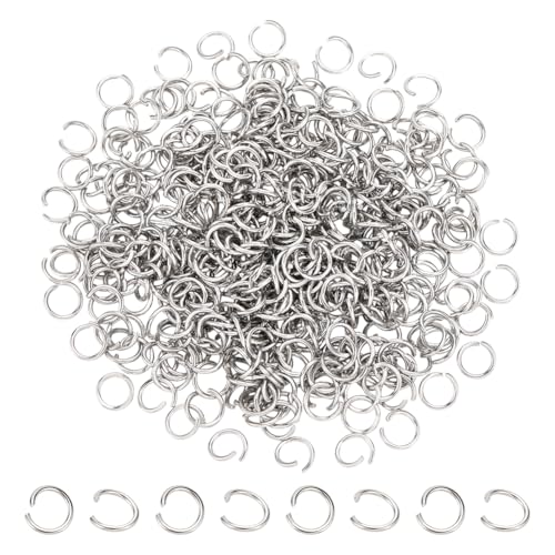 HOBBIESAY 400 Stück Biegeringe 6mm Offener Biegering Aus Edelstahl Ungelötete Ringverbinder Kleiner Spaltring Schmuckherstellung Beschläge Für Heimwerkerarbeiten von HOBBIESAY