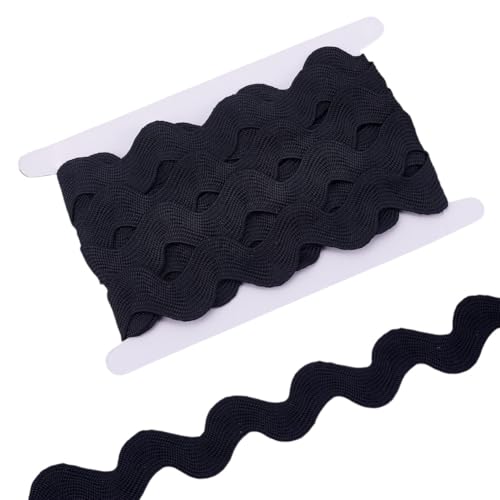 HOBBIESAY 5 Yards RIC Rac Trim Ribbon 1.49 1.57 Zoll Rick Rack Nähbänder Polyester Rick Rack Wave Bending Fransenbesatz Schwarz Zum Nähen Geschenkverpackung Home Party Dekoration HOBBIESAY 5 Yards RIC Rac Trim Ribbon 1.49 1.57 Zoll Rick Rack Nähbänder Polyester Rick Rack Wave Bending Fransenbesatz Schwarz Zum Nähen Geschenkverpackung Home Party Dekoration von HOBBIESAY