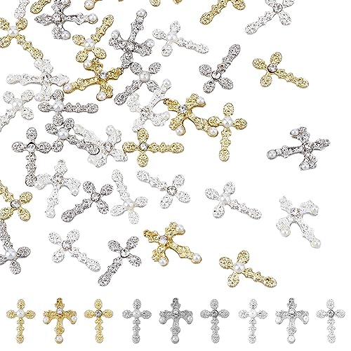 HOBBIESAY 54 Stück 9 Stile Zinklegierung Strass Cabochons Charm Kreuz Nail Art Dekoration Zubehör 3D Metallkette Schnalle Nagel Charms Für Frauen DIY Schönen Schmuck Handy Handwerk HOBBIESAY 54 Stück 9 Stile Zinklegierung Strass Cabochons Charm Kreuz Nail Art Dekoration Zubehör 3D Metallkette Schnalle Nagel Charms Für Frauen DIY Schönen Schmuck Handy Handwerk von HOBBIESAY