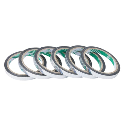 HOBBIESAY 6 Rolle 10mm Holografisches Reflektierendes Klebeband Kunststoff Spiegelband Glitzerndesmetallisches Selbstklebendesmetallbandmetallisiertes Polyesterfolienband Für Heimwerker 50m/Rolle HOBBIESAY 6 Rolle 10mm Holografisches Reflektierendes Klebeband Kunststoff Spiegelband Glitzerndesmetallisches Selbstklebendesmetallbandmetallisiertes Polyesterfolienband Für Heimwerker 50m/Rolle von HOBBIESAY