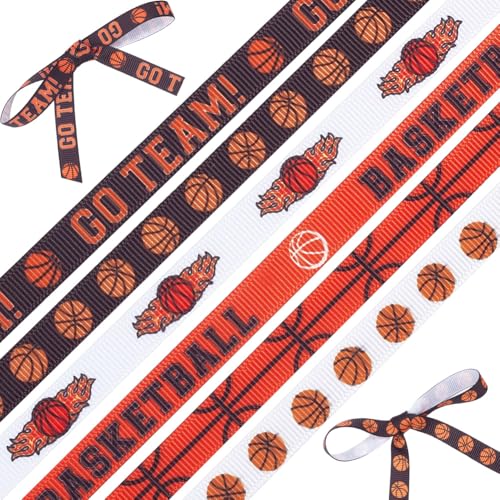 HOBBIESAY 6 Rolle Basketball Bänder 10mm Ball Bänder Orangefarbenes Basketball Bastelband Cheerleading Band Ripsband Zum Nähen DIY Partyzubehör Für Sportteams 3-4m/Rolle HOBBIESAY 6 Rolle Basketball Bänder 10mm Ball Bänder Orangefarbenes Basketball Bastelband Cheerleading Band Ripsband Zum Nähen DIY Partyzubehör Für Sportteams 3-4m/Rolle von HOBBIESAY