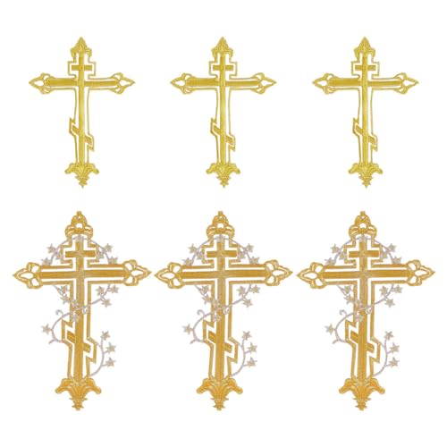 HOBBIESAY 6 Stück 2 Stile Goldene Kreuz Applikationen Dekorative Aufbügeln Reparaturkreuz Bestickte Applikationen Zum Nähen von Kleidung Kreuz Reparatur Aufnäher Nähflicken Für Kleidungszubehör HOBBIESAY 6 Stück 2 Stile Goldene Kreuz Applikationen Dekorative Aufbügeln Reparaturkreuz Bestickte Applikationen Zum Nähen von Kleidung Kreuz Reparatur Aufnäher Nähflicken Für Kleidungszubehör von HOBBIESAY