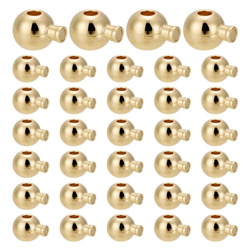 HOBBIESAY 60 Stück 14 Karat Vergoldete Stopper Quetschperlen Runde Positionierungsperlen Premium Locator Abstandshalterperle Für Armbänder Halsketten Schmuckherstellung Loch:0.9mm HOBBIESAY 60 Stück 14 Karat Vergoldete Stopper Quetschperlen Runde Positionierungsperlen Premium Locator Abstandshalterperle Für Armbänder Halsketten Schmuckherstellung Loch:0.9mm von HOBBIESAY