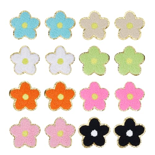 HOBBIESAY 8 Farbe 16 Stück Blumen Aufnäher Zum Aufbügeln Chenille Flicken Mit Goldenen Rändern Bunte Blumen Aufnäher Dekorativer Reparaturflicken Für Kleidung Taschen Westen Bastelarbeiten HOBBIESAY 8 Farbe 16 Stück Blumen Aufnäher Zum Aufbügeln Chenille Flicken Mit Goldenen Rändern Bunte Blumen Aufnäher Dekorativer Reparaturflicken Für Kleidung Taschen Westen Bastelarbeiten von HOBBIESAY