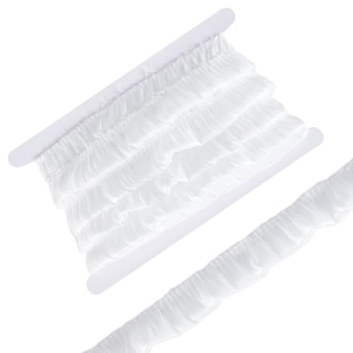 HOBBIESAY 8.2m Rüschen Spitzenbesatz 3cm Breit Weißes Plissee Stoffband Chiffon Rüschenbesatz Für Hochzeit Brautkleid Party Dekoration Kleidungsverzierung HOBBIESAY 8.2m Rüschen Spitzenbesatz 3cm Breit Weißes Plissee Stoffband Chiffon Rüschenbesatz Für Hochzeit Brautkleid Party Dekoration Kleidungsverzierung von HOBBIESAY