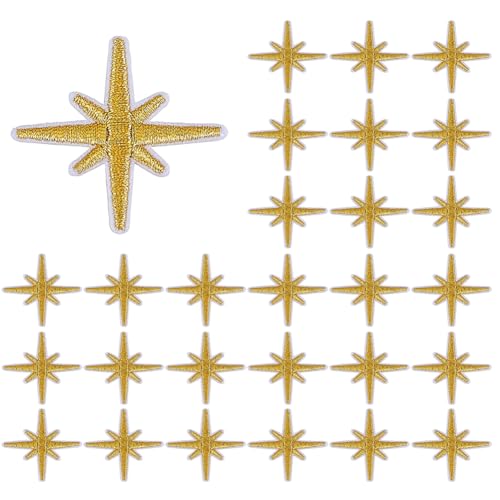 HOBBIESAY 80 Stücke Gestickte Stern Applikationen Gold 8-Zackiger Stern Aufnäher Bügelsterne Dekorative Stoff Sterne Applikationen Für Kleidung Taschen Kostüme Hüte DIY Bastelbedarf HOBBIESAY 80 Stücke Gestickte Stern Applikationen Gold 8-Zackiger Stern Aufnäher Bügelsterne Dekorative Stoff Sterne Applikationen Für Kleidung Taschen Kostüme Hüte DIY Bastelbedarf von HOBBIESAY