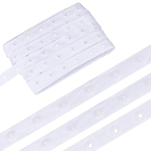 HOBBIESAY 9,1 m lange Druckknöpfe, Tim weißes Druckknopfband, zum Aufnähen, Schnallen, Band, Zubehör, Kunststoff-Druckknopfleiste für Heimwerker, Kleidung, Hüte, Kleid, Stoff, Nähen, Handwerk, 1,8 cm HOBBIESAY 9,1 m lange Druckknöpfe, Tim weißes Druckknopfband, zum Aufnähen, Schnallen, Band, Zubehör, Kunststoff-Druckknopfleiste für Heimwerker, Kleidung, Hüte, Kleid, Stoff, Nähen, Handwerk, 1,8 cm von HOBBIESAY
