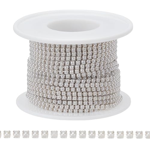 HOBBIESAY 9,14 m silberne Perlenkette, 2 mm, Krallenperlenkette, Perlen, Basteln, Gliederketten für DIY, Kleidung, Nähen, Schmuck, Hochzeit, Party, Dekoration HOBBIESAY 9,14 m silberne Perlenkette, 2 mm, Krallenperlenkette, Perlen, Basteln, Gliederketten für DIY, Kleidung, Nähen, Schmuck, Hochzeit, Party, Dekoration von HOBBIESAY