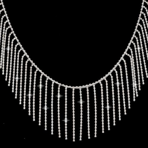 HOBBIESAY 9.14m Fransenbesatz Mit Perlen Band Quastenkette Strass Fransenbesatz Parkly Kristallquastenkette Bling Fransen Für Selbstgemachte Kleidung Kleider Tanzkostüme Taschen Hochzeitsdekor HOBBIESAY 9.14m Fransenbesatz Mit Perlen Band Quastenkette Strass Fransenbesatz Parkly Kristallquastenkette Bling Fransen Für Selbstgemachte Kleidung Kleider Tanzkostüme Taschen Hochzeitsdekor von HOBBIESAY