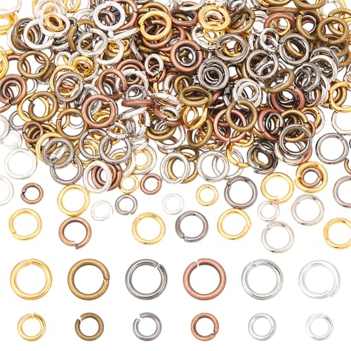 HOBBIESAY Biegeringe aus Messing, offen, ungelötet, klein, Spaltring, Schmuckherstellung, Antik-Bronze, 360 Stück, 12 Stile, 2,4–4 mm, für Bastelarbeiten, 360 Stück HOBBIESAY Biegeringe aus Messing, offen, ungelötet, klein, Spaltring, Schmuckherstellung, Antik-Bronze, 360 Stück, 12 Stile, 2,4–4 mm, für Bastelarbeiten, 360 Stück von HOBBIESAY