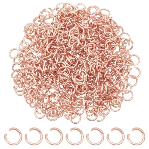HOBBIESAY Binderinge aus Edelstahl, offen, 4 mm, Edelstahl, O-Ringe, runde Ringverbinder für DIY-Armbänder, Halsketten, Ohrringe, Schmuckherstellung, 500 Stück von HOBBIESAY