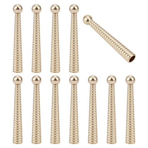 HOBBIESAY Bolo-Kappen-Schnalle, goldfarben, 7 mm, Legierung, Kordelenden, Kappen für Bastelarbeiten, Kleidung, Dekoration, Design, 12 Stück HOBBIESAY Bolo-Kappen-Schnalle, goldfarben, 7 mm, Legierung, Kordelenden, Kappen für Bastelarbeiten, Kleidung, Dekoration, Design, 12 Stück von HOBBIESAY