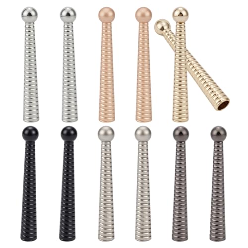 HOBBIESAY Bolo-Krawattenenden, Legierung, 7 mm, Bolo-Kappen-Schnalle, Ersatz-Kordelendkappen, Bolos, Krawattenzubehör, Ersatz für Heimwerker, Handwerk, Kleidung, Dekoration, Design, 12 Stück HOBBIESAY Bolo-Krawattenenden, Legierung, 7 mm, Bolo-Kappen-Schnalle, Ersatz-Kordelendkappen, Bolos, Krawattenzubehör, Ersatz für Heimwerker, Handwerk, Kleidung, Dekoration, Design, 12 Stück von HOBBIESAY