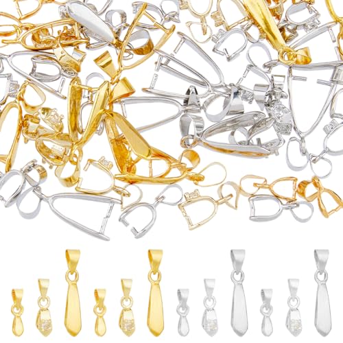 HOBBIESAY Ca60 Stück 6-Stil-Klemmclip-Bügelverschluss Für Halsketten Baumelnde Charm-Anhänger-Verschlüsse Metall-Schmuckclip Platingoldene Verschlüsse Für Schmuckherstellung Zubehör Ohrringe HOBBIESAY Ca60 Stück 6-Stil-Klemmclip-Bügelverschluss Für Halsketten Baumelnde Charm-Anhänger-Verschlüsse Metall-Schmuckclip Platingoldene Verschlüsse Für Schmuckherstellung Zubehör Ohrringe von HOBBIESAY