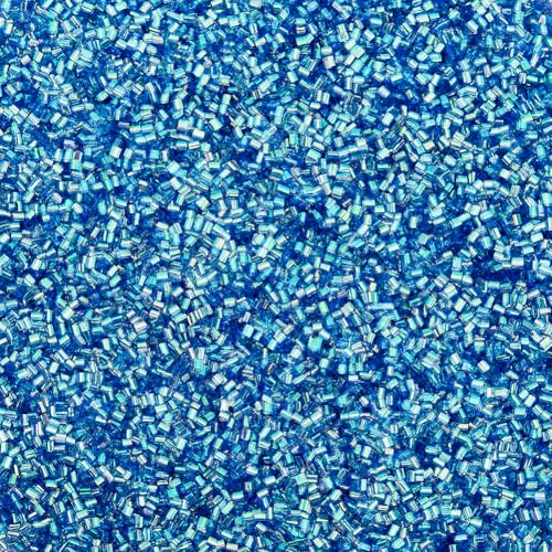 HOBBIESAY Etwa 10580 Stück Knusprige Bingsu Perlen 3D Glitzer Kunststoffperlen 3mm Königsblau Weiche Strohröhrenperlen Leichte Bingsu Perlen Für Das Sortiment Knuspriger Mikroperlen Supplieser von HOBBIESAY