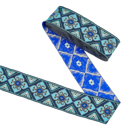 HOBBIESAY Jacquardbandbesatz In Dunkeltürkis 7m x4.9cm Breit Bestickter Jacquard Webbesatz Vintage Besatz Bestickter Jacquardbesatz Zum Verpacken von Geschenken Kleidungszubehör Dekoration HOBBIESAY Jacquardbandbesatz In Dunkeltürkis 7m x4.9cm Breit Bestickter Jacquard Webbesatz Vintage Besatz Bestickter Jacquardbesatz Zum Verpacken von Geschenken Kleidungszubehör Dekoration von HOBBIESAY
