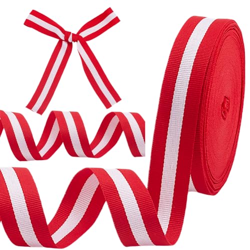 HOBBIESAY Ripsband Aus Stoff 22.86m X 25mm Weihnachtlich Gestreiftes Band Rot Weiß Gestreiftes Band Bastelband Geschenkbänder Für Verzierungen Zuhause Party Hochzeit Blumendekoration HOBBIESAY Ripsband Aus Stoff 22.86m X 25mm Weihnachtlich Gestreiftes Band Rot Weiß Gestreiftes Band Bastelband Geschenkbänder Für Verzierungen Zuhause Party Hochzeit Blumendekoration von HOBBIESAY