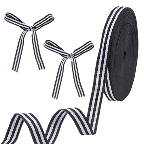 HOBBIESAY Schwarz Weiß Gestreiftes Band 22.86m X 15mm Ripsband Stoffband Bastelband Geschenkband Weihnachtlich Gestreiftes Band Für Verzierungen Zuhause Party Hochzeit Blumendekoration HOBBIESAY Schwarz Weiß Gestreiftes Band 22.86m X 15mm Ripsband Stoffband Bastelband Geschenkband Weihnachtlich Gestreiftes Band Für Verzierungen Zuhause Party Hochzeit Blumendekoration von HOBBIESAY