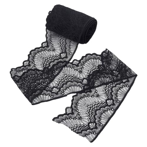 HOBBIESAY 10.9 Yards 4 Zoll Breit Schwarz Spitzen Besatz Schwarz Elastischer Besatz Elastischer Dehnbarer Spitzenstoff Vintage Spitzenband Für Heimwerker Nähen Kostüm Hutband Hochzeitsdekoration HOBBIESAY 10.9 Yards 4 Zoll Breit Schwarz Spitzen Besatz Schwarz Elastischer Besatz Elastischer Dehnbarer Spitzenstoff Vintage Spitzenband Für Heimwerker Nähen Kostüm Hutband Hochzeitsdekoration von HOBBIESAY
