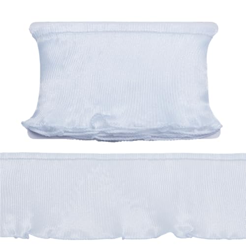 HOBBIESAY Spitzenbesatz 4.57m 12cm Breit Weißes Plissee Stoffband Chiffon Einfassung Besätze Zum Nähen Basteln Verzierung Für Hochzeiten Brautkleider Und Kleidung HOBBIESAY Spitzenbesatz 4.57m 12cm Breit Weißes Plissee Stoffband Chiffon Einfassung Besätze Zum Nähen Basteln Verzierung Für Hochzeiten Brautkleider Und Kleidung von HOBBIESAY