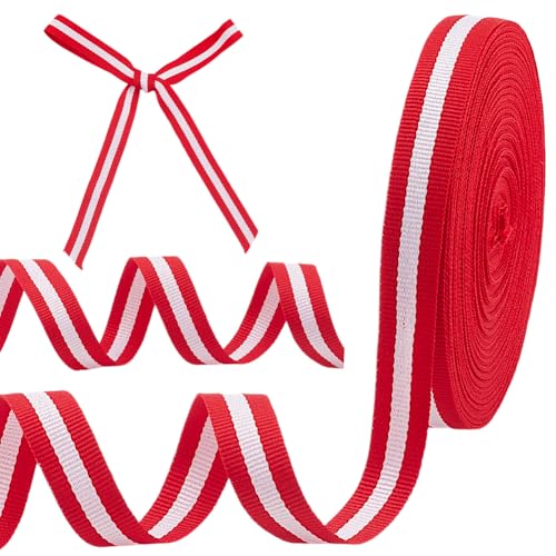 HOBBIESAY Weihnachtliches Streifenband 22.86m X 15mm Ripsband Rot Weiß Gestreiftes Band Bastelband Geschenkbänder Für Verzierungen Zuhause Party Hochzeit Blumendekoration HOBBIESAY Weihnachtliches Streifenband 22.86m X 15mm Ripsband Rot Weiß Gestreiftes Band Bastelband Geschenkbänder Für Verzierungen Zuhause Party Hochzeit Blumendekoration von HOBBIESAY