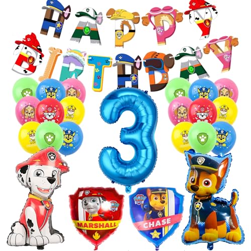 Geburtstagsdekorationen 3 Jahre alt, Folienballons 3 Jahre alt, Junge Ballon 3 Jahre alt, Geburtstagsballons 3 Jahre alt, Luftballons für den Kindergeburtstag von HOBBOY