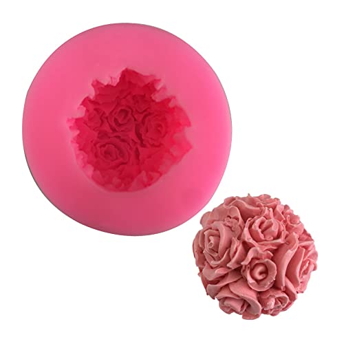 Fondant Formen 2 Stück DIY Gipstropfen Handgemachte Seife Aromatherapie Gel Silikon Form Kugel Blume Hortensie Flip Zucker Kuchen Schokolade von HOCAH